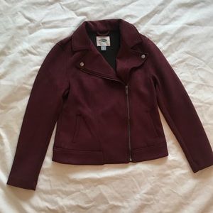 Maroon Moto Jacket